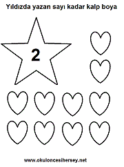 anaokulları için sayı çalışma sayfaları